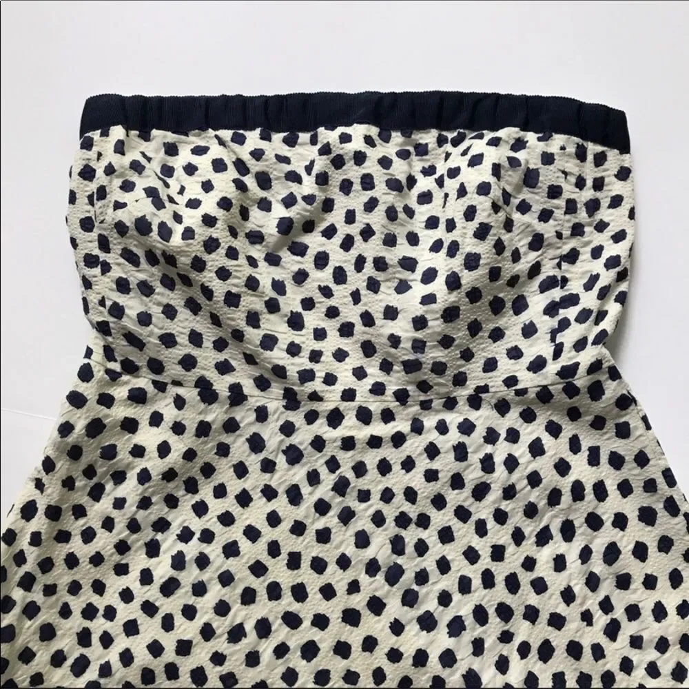 J crew strapless dress Sz 0 Navy blue